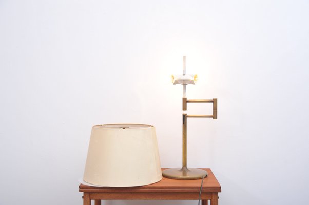 Brass Table Lamp with Swivel Arm, Germany-ZE-982350