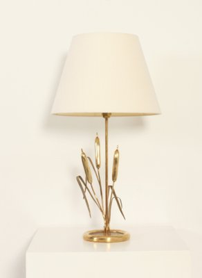 Brass Table Lamp with Wheat Spikes, Italy, 1970s-UB-1818678