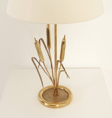 Brass Table Lamp with Wheat Spikes, Italy, 1970s-UB-1818678