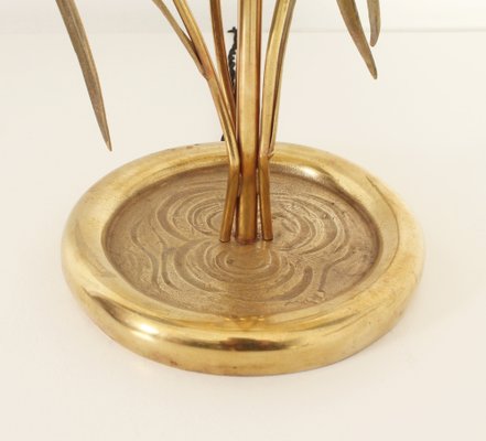 Brass Table Lamp with Wheat Spikes, Italy, 1970s-UB-1818678