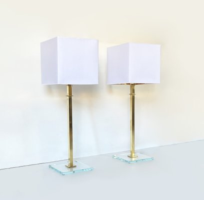 Brass Table Lamps, 1970s, Set of 2-WIM-1354676