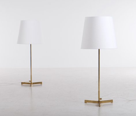 Brass Table Lamps by Hans-Agne Jakobsson, 1960s, Set of 2-QU-1717449