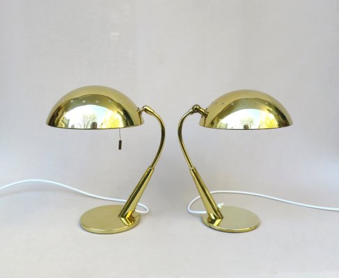 Brass Table Lamps from Hillebrand Lighting, 1960s, Set of 2-EY-1122155