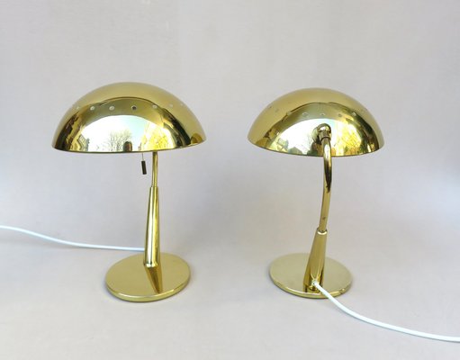 Brass Table Lamps from Hillebrand Lighting, 1960s, Set of 2-EY-1122155