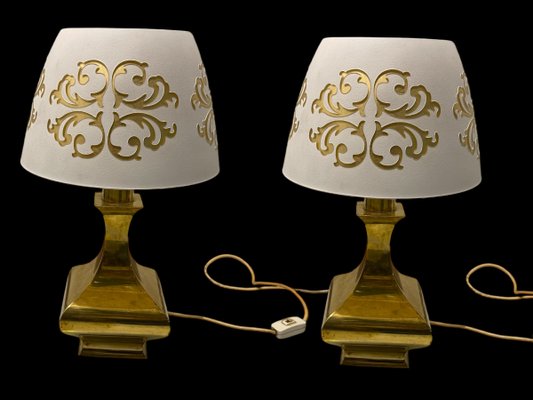 Brass Table Lamps from Zonca, 1960s, Set of 2-JJC-2040495