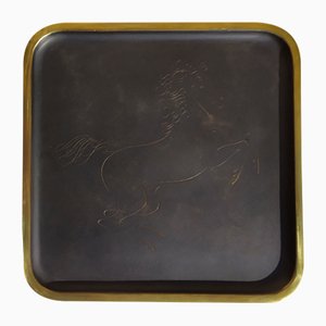 Brass Tray by Karl Hagenauer, 1930s-EI-862076