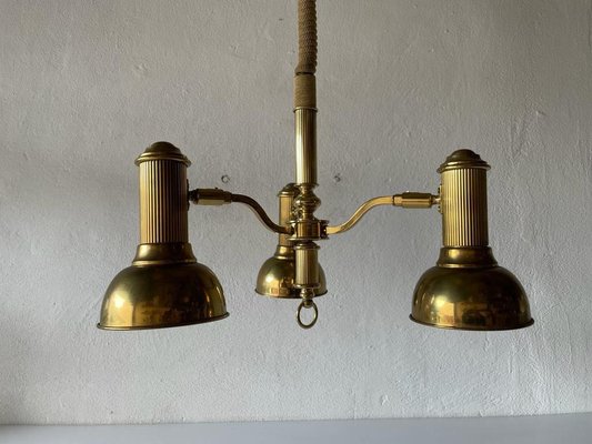 Brass Triple Spot Pendant Lamp from Hillebrand, Germany, 1970s-RDS-1425603