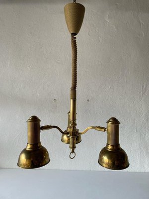 Brass Triple Spot Pendant Lamp from Hillebrand, Germany, 1970s-RDS-1425603