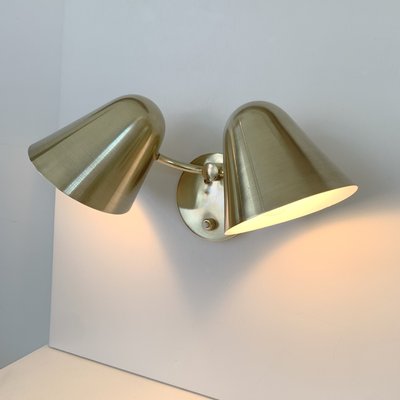 Brass Two Lights Sconce by Jacques Biny, 1950-EW-2028340