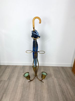 Brass Umbrella Stand by Osvaldo Borsani, Italy, 1950s-LYQ-1171626