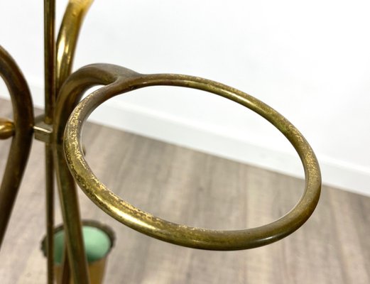 Brass Umbrella Stand by Osvaldo Borsani, Italy, 1950s-LYQ-1171626