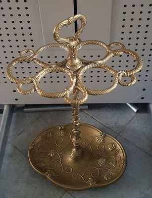 Brass Umbrella Stand with Snake Decor-QDP-750361