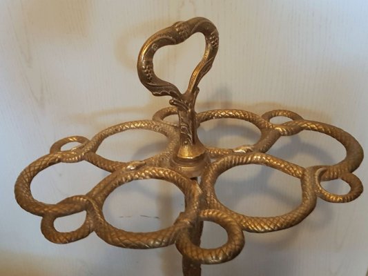 Brass Umbrella Stand with Snake Decor-QDP-750361