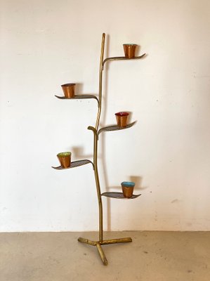 Brass Vase Holder Stand, 1950s-NPC-1285416