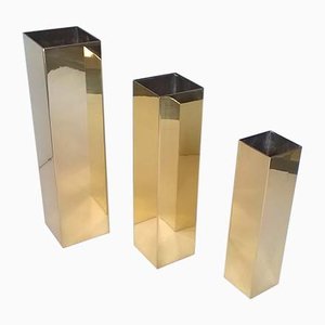 Brass Vases by Carlo Giorgi for Bottega Gadda, 1960s, Set of 3-EI-417597