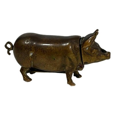 Brass Vesta Match Case in the Shape of a Pig-UCH-1224202