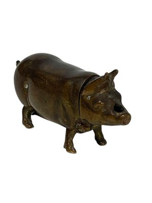 Brass Vesta Match Case in the Shape of a Pig-UCH-1224202