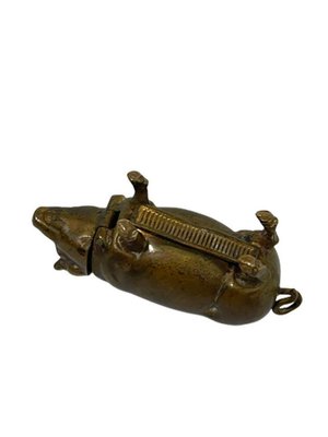 Brass Vesta Match Case in the Shape of a Pig-UCH-1224202