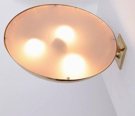 Brass Wall Lamp from a German Theatre, 1930s-SFD-631787