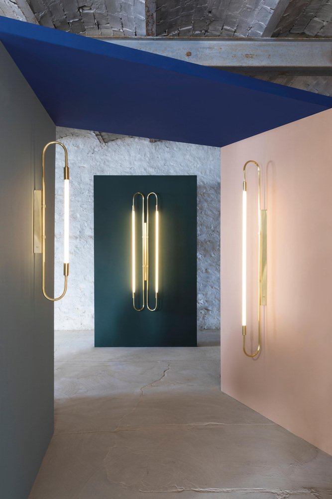 Brass Wall Lamp Neon Simple 170 by Magic Circus Editions