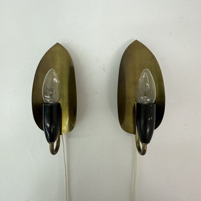 Brass Wall Lamps, 1950s, Set of 2-BGP-1720226