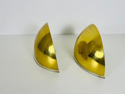 Brass Wall Lamps by Florian Schulz, 1970s, Set of 2-PUK-1409879