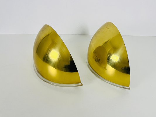 Brass Wall Lamps by Florian Schulz, 1970s, Set of 2-PUK-1409879