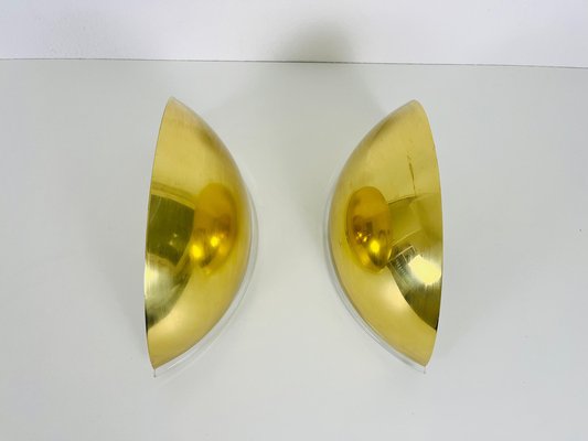 Brass Wall Lamps by Florian Schulz, 1970s, Set of 2-PUK-1409879