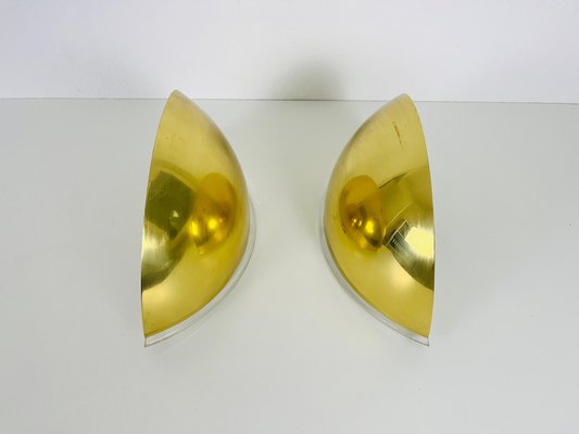 Brass Wall Lamps by Florian Schulz, 1970s, Set of 2-PUK-1409879