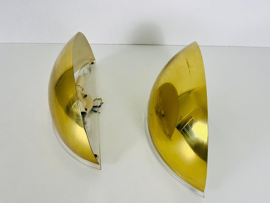 Brass Wall Lamps by Florian Schulz, 1970s, Set of 2-PUK-1409879