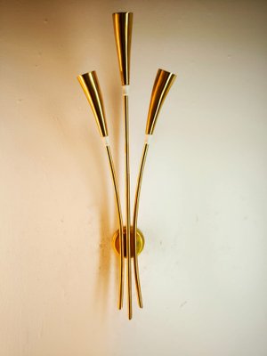 Brass Wall Light by Oscar Torlasco-QLH-2043129