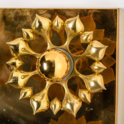 Brass Wall Light / Flush Mount from Orrefors, 1960s-VDW-997133