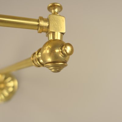 Brass Wall Light with 2 Swivel Arms, England, 1890s-KDB-1773628