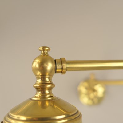 Brass Wall Light with 2 Swivel Arms, England, 1890s-KDB-1773628