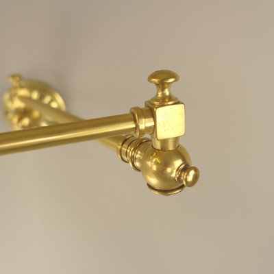 Brass Wall Light with 2 Swivel Arms, England, 1890s-KDB-1773628