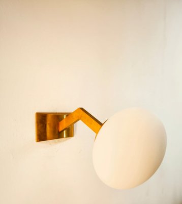 Brass Wall Light with Oval Glass-QLH-2021644