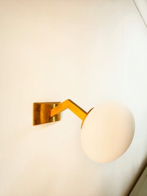 Brass Wall Light with Oval Glass-QLH-2021644