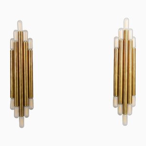 Brass Wall Lights by Sciolari, 1980s, Set of 2-LMR-1777613