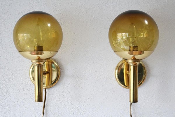 Brass Wall Lights by Sven Mejlstrøm for Mejlstrøm Belysning, 1960s, Set of 2-FJP-1801602