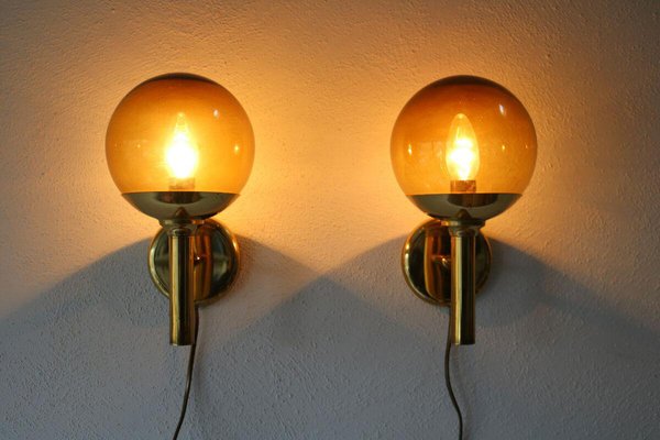 Brass Wall Lights by Sven Mejlstrøm for Mejlstrøm Belysning, 1960s, Set of 2-FJP-1801602