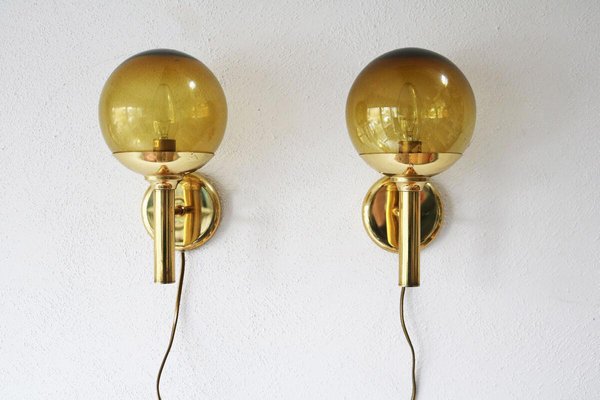 Brass Wall Lights by Sven Mejlstrøm for Mejlstrøm Belysning, 1960s, Set of 2-FJP-1801602