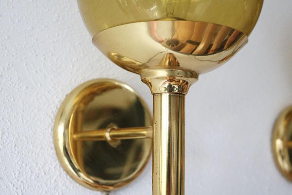 Brass Wall Lights by Sven Mejlstrøm for Mejlstrøm Belysning, 1960s, Set of 2-FJP-1801602