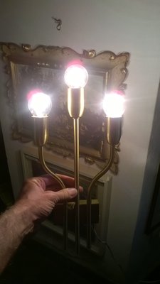 Brass Wall Lights from Gaetano Sciolari,1960s, Set of 2-EI-1358174