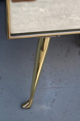 Brass Wall Mirror attributed to Gio Ponti, Italy, 1950s-EH-1374838