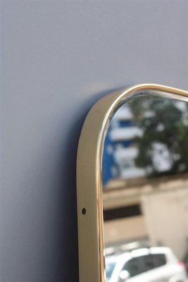 Brass Wall Mirror attributed to Gio Ponti, Italy, 1950s-EH-1374838