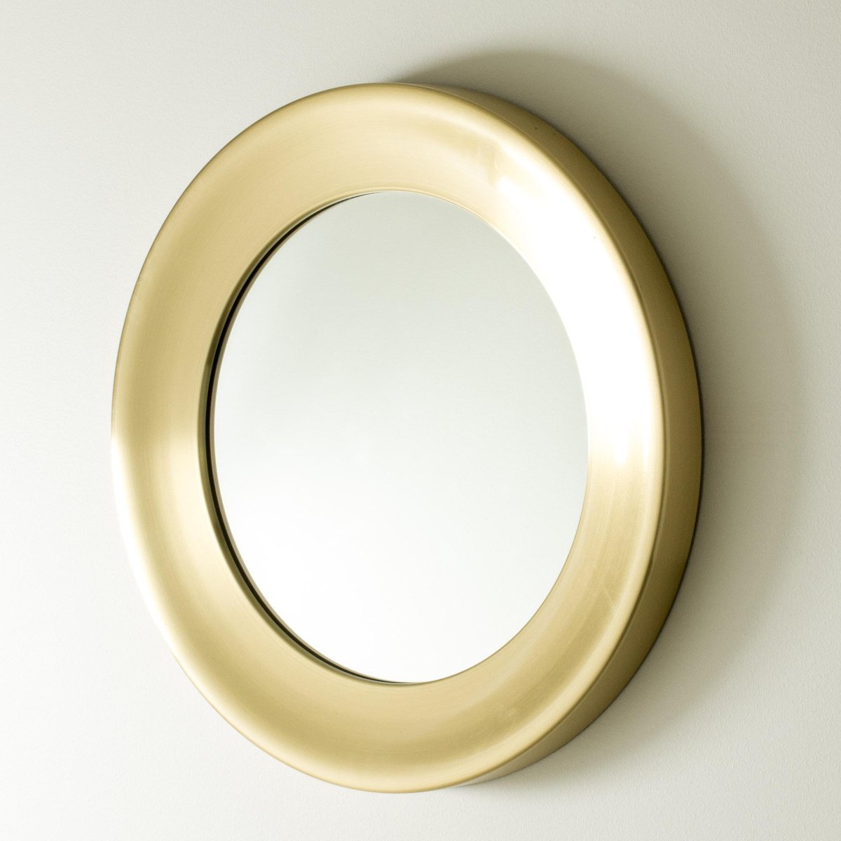 Brass Wall Mirror from Glasmäster in Markaryd, 1960s