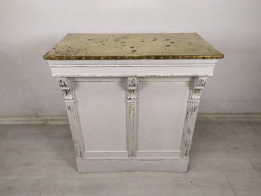 Brass White Patinated Counter, 1890s-EAD-1782038