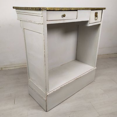 Brass White Patinated Counter, 1890s-EAD-1782038