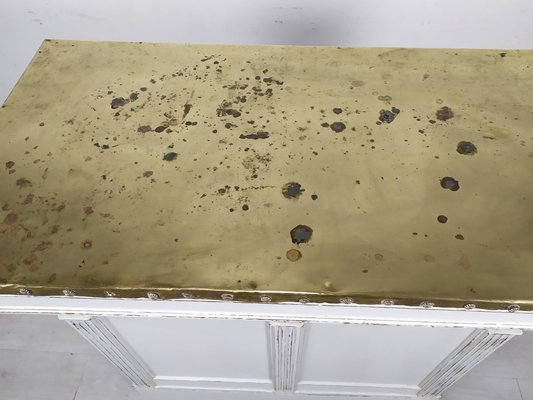 Brass White Patinated Counter, 1890s-EAD-1782038