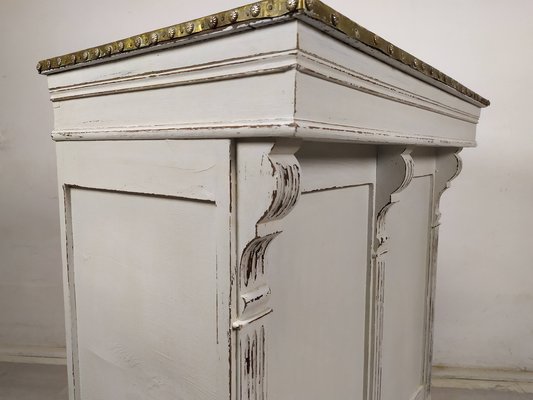 Brass White Patinated Counter, 1890s-EAD-1782038